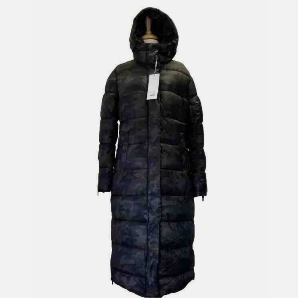Kendall + Kylie Ixora Military Camo Parka Puffer Hooded Coat